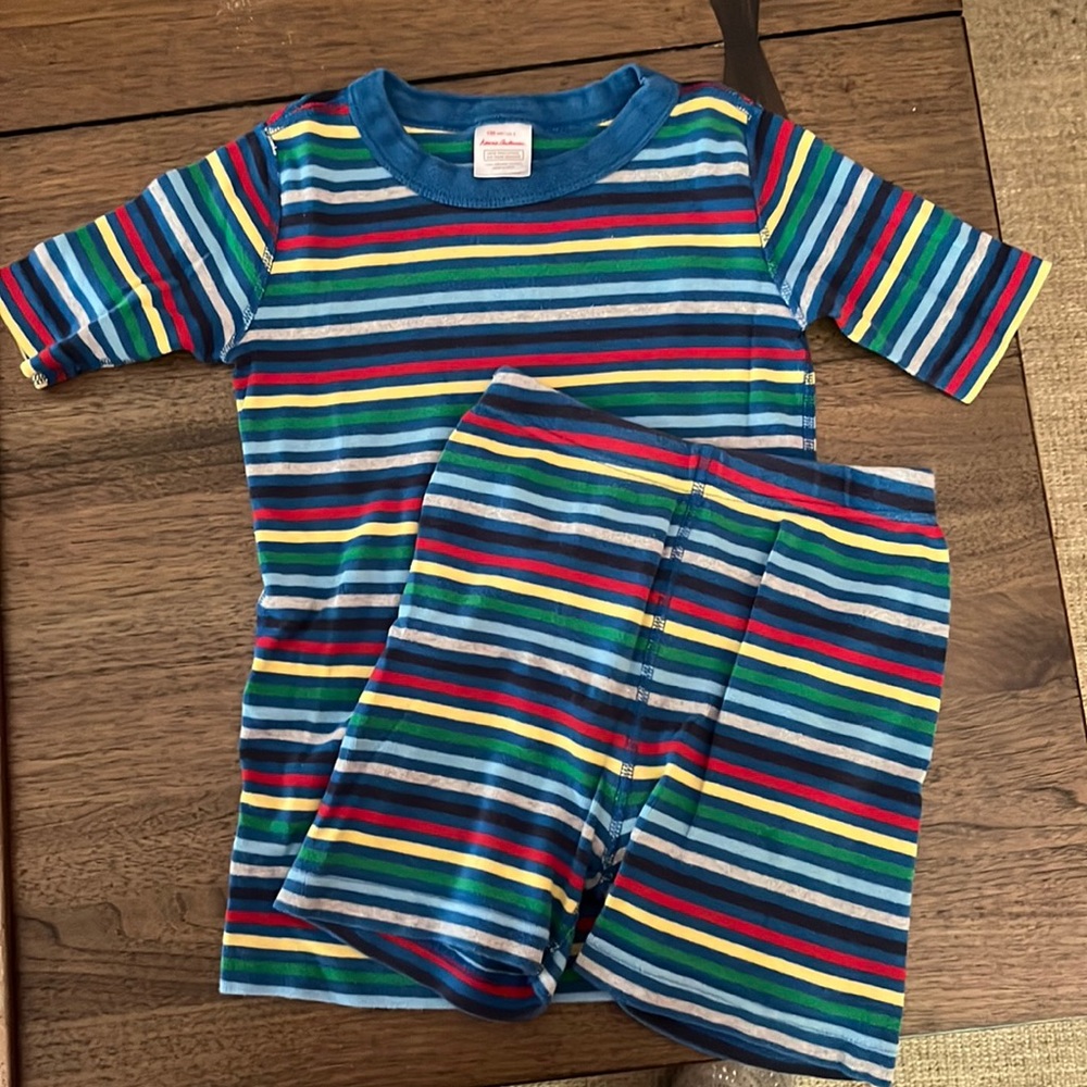 Hanna Andersson Size 130(US 8) Short John PJ set